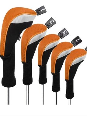 5 Piece Set Golf Head Covers